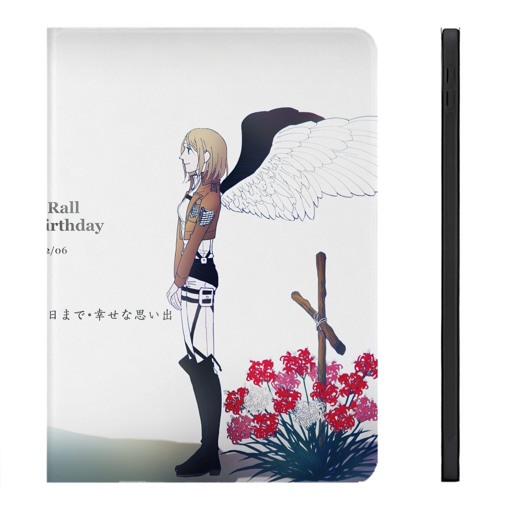 （画像用） 進撃の巨人 Attack on Titan IPadケース ペンホルダー付き ブックスタイルデザイン